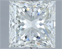 Natural Diamond 3.03 Carats, Princess with  Cut, I Color, VVS2 Clarity and Certified by IGI