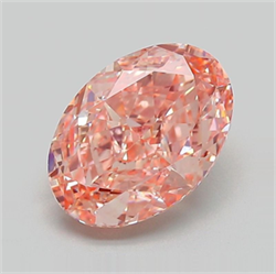 Picture of Lab Grown Diamond 2.73 Carats, Oval with  Cut, Fancy Vivid Pink Color, VS1 Clarity and Certified by IGI