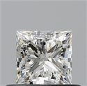 Diamante Natural 0.51 quilates, Princesa , Color K, claridad SI1 y certificado GIA