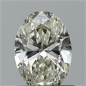 Natural Diamond 0.57 Carats, Oval with  Cut, I Color, VVS2 Clarity and Certified by IGI