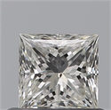 Natural Diamond 0.51 Carats, Princess with  Cut, H Color, SI2 Clarity and Certified by GIA