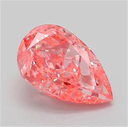 Picture of Lab Grown Diamond 2.02 Carats, Pear with  Cut, Fancy Vivid Pink Color, VVS2 Clarity and Certified by IGI