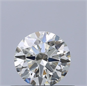 Natural Diamond 0.50 Carats, Round with Excellent Cut, I Color, VVS1 Clarity and Certified by IGI