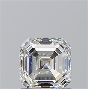 Foto Diamante Natural 1.01 quilates, Asscher , Color H, claridad VVS2 y certificado GIA de