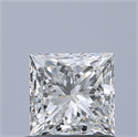Natural Diamond 0.80 Carats, Princess with  Cut, H Color, IF Clarity and Certified by IGI