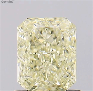 Picture of Natural Diamond 1.01 Carats, Radiant with  Cut, N Color, VS2 Clarity and Certified by GIA