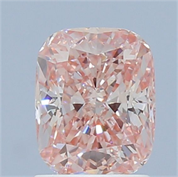 Picture of Lab Grown Diamond 1.40 Carats, CUSHION MODIFIED with  Cut, Fancy Intense Pink Color, VVS2 Clarity and Certified by IGI