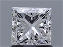 Natural Diamond 0.90 Carats, Princess with  Cut, E Color, VS1 Clarity and Certified by GIA