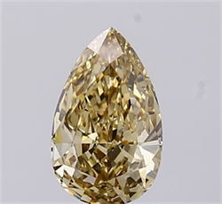 Picture of Lab Grown Diamond 1.45 Carats, Pear with  Cut, Fancy Light Yellow Color, VS1 Clarity and Certified by IGI