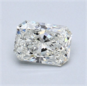 Natural Diamond 0.70 Carats, Radiant with  Cut, H Color, SI1 Clarity and Certified by GIA