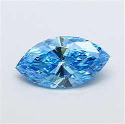 Picture of Lab Grown Diamond 2.52 Carats, Marquise with  Cut, Fancy Vivid Blue Color, VVS2 Clarity and Certified by IGI