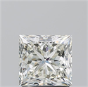 Natural Diamond 1.70 Carats, Princess with  Cut, K Color, VVS2 Clarity and Certified by GIA