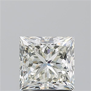 Picture of Natural Diamond 1.70 Carats, Princess with  Cut, K Color, VVS2 Clarity and Certified by GIA