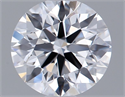 Lab Grown Diamond 1.01 Carats, Round with Ideal Cut, D Color, VVS2 Clarity and Certified by IGI