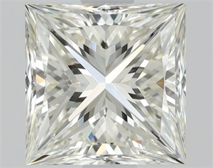 Picture of Natural Diamond 1.01 Carats, Princess with  Cut, J Color, VVS2 Clarity and Certified by GIA