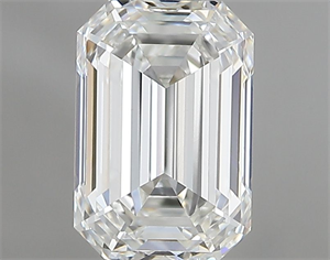 Foto Diamante Natural 0.90 quilates, Esmeralda , Color F, claridad VVS2 y certificado HRD de