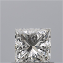 Natural Diamond 0.53 Carats, Princess with  Cut, H Color, IF Clarity and Certified by GIA