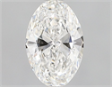 Natural Diamond 0.61 Carats, Oval with  Cut, F Color, IF Clarity and Certified by GIA