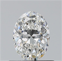 Natural Diamond 0.54 Carats, Oval with  Cut, F Color, VS1 Clarity and Certified by GIA