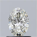 Natural Diamond 0.63 Carats, Oval with  Cut, H Color, VVS1 Clarity and Certified by GIA