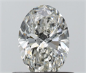 Natural Diamond 0.50 Carats, Oval with  Cut, H Color, VVS2 Clarity and Certified by IGI