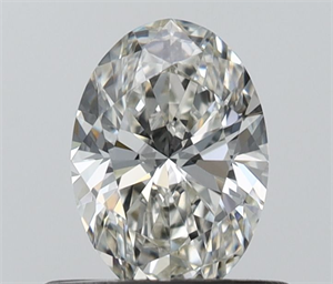 Picture of Natural Diamond 0.50 Carats, Oval with  Cut, H Color, VVS2 Clarity and Certified by IGI