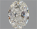 Natural Diamond 0.52 Carats, Oval with  Cut, G Color, I1 Clarity and Certified by GIA