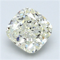 Natural Diamond 1.70 Carats, Cushion with  Cut, J Color, VVS2 Clarity and Certified by IGI