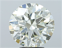 Natural Diamond 4.55 Carats, Round with Excellent Cut, L Color, SI2 Clarity and Certified by IGI