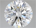 Lab Grown Diamond 4.09 Carats, Round with Ideal Cut, E Color, VVS1 Clarity and Certified by IGI