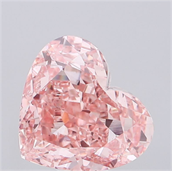 Picture of Lab Grown Diamond 9.54 Carats, Heart with  Cut, Fancy Vivid Pink Color, VS2 Clarity and Certified by IGI