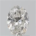 Natural Diamond 0.90 Carats, Oval with  Cut, H Color, SI1 Clarity and Certified by GIA