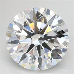 Picture of Lab Grown Diamond 4.17 Carats, Round with Excellent Cut, D Color, IF Clarity and Certified by GIA