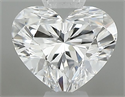 Natural Diamond 0.37 Carats, Heart with  Cut, E Color, VS1 Clarity and Certified by GIA
