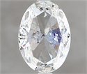 Natural Diamond 1.50 Carats, Oval with  Cut, F Color, I1 Clarity and Certified by GIA