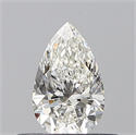 Diamante Natural 0.40 quilates, De pera , Color H, claridad SI2 y certificado GIA
