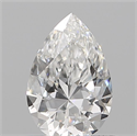 Natural Diamond 0.10 Carats, Pear with  Cut, E Color, VS2 Clarity and Certified by IGI