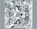 Natural Diamond 1.01 Carats, Princess with  Cut, H Color, VVS1 Clarity and Certified by GIA