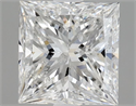 Natural Diamond 0.90 Carats, Princess with  Cut, D Color, SI2 Clarity and Certified by HRD