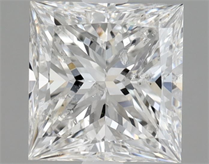 Picture of Natural Diamond 0.90 Carats, Princess with  Cut, D Color, SI2 Clarity and Certified by HRD