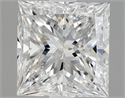 Natural Diamond 0.90 Carats, Princess with  Cut, D Color, SI2 Clarity and Certified by HRD