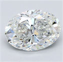 Natural Diamond 2.50 Carats, Oval with  Cut, G Color, VVS2 Clarity and Certified by GIA