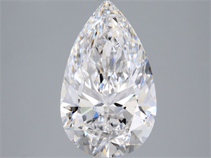Picture of Natural Diamond 3.03 Carats, Pear with  Cut, D Color, FL Clarity and Certified by GIA