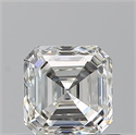 Natural Diamond 0.74 Carats, Asscher with  Cut, I Color, VVS1 Clarity and Certified by GIA