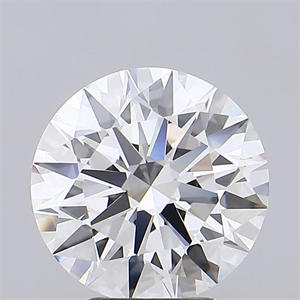 Picture of Lab Grown Diamond 3.90 Carats, Round with Ideal Cut, D Color, IF Clarity and Certified by IGI
