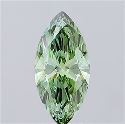 Picture of Lab Grown Diamond 3.01 Carats, Marquise with  Cut, Fancy Vivid Green Color, VS1 Clarity and Certified by IGI