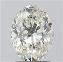 Natural Diamond 1.30 Carats, Oval with  Cut, I Color, SI2 Clarity and Certified by GIA