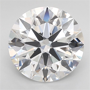 Picture of Lab Grown Diamond 4.00 Carats, Round with Ideal Cut, E Color, VVS2 Clarity and Certified by IGI