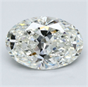 Natural Diamond 4.01 Carats, Oval with  Cut, I Color, SI2 Clarity and Certified by GIA