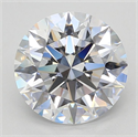 Lab Grown Diamond 3.29 Carats, Round with Excellent Cut, D Color, VVS1 Clarity and Certified by GIA